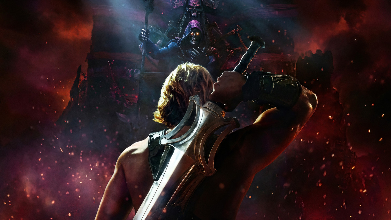 Skeletor on his throne and He-Man with the sword that keeps the plot moving.
